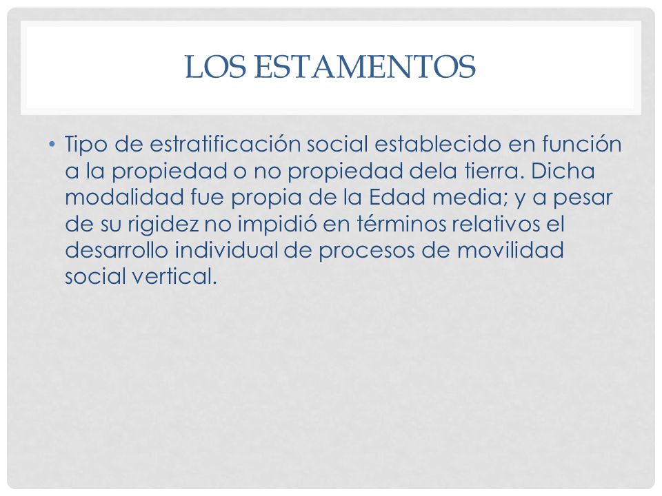 Los Estamentos