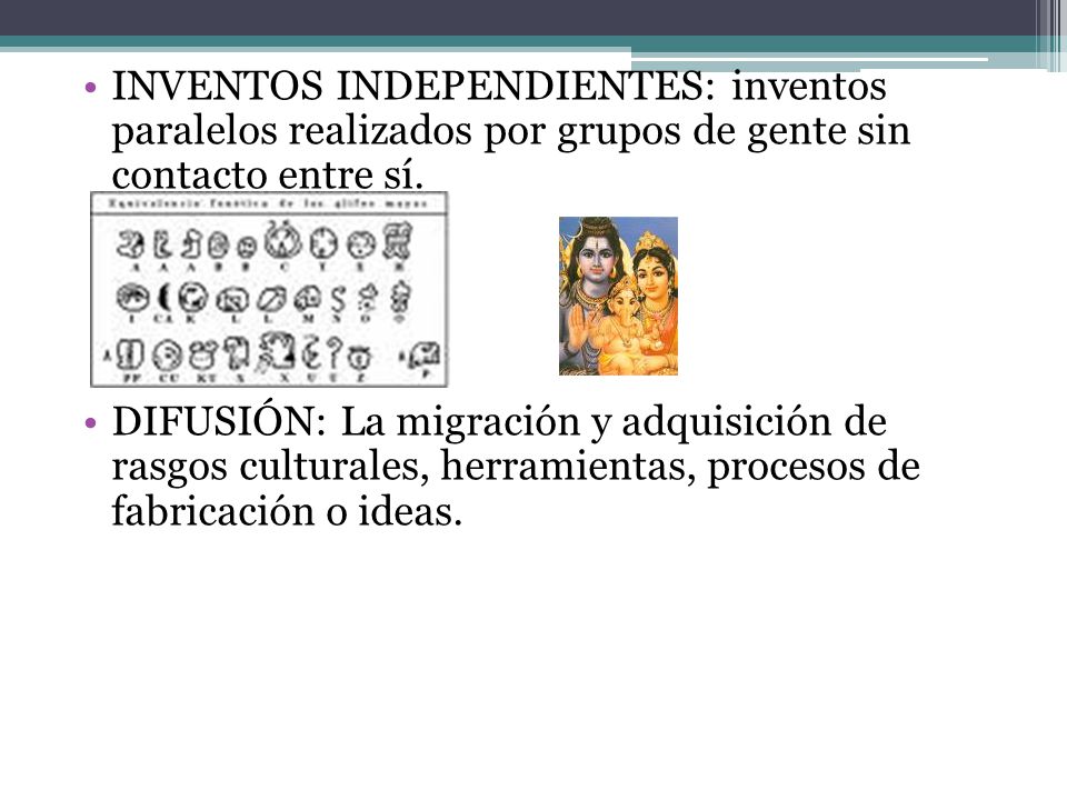 INVENTOS INDEPENDIENTES: inventos paralelos realizados por grupos de gente sin contacto entre sí.
