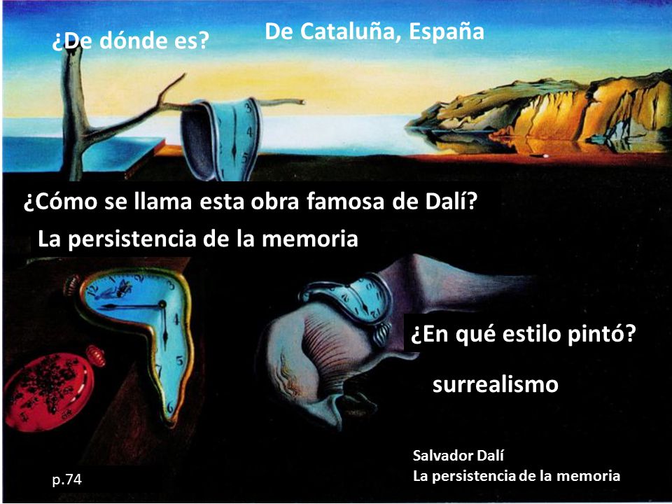 ¿Cómo se llama esta obra famosa de Dalí La persistencia de la memoria