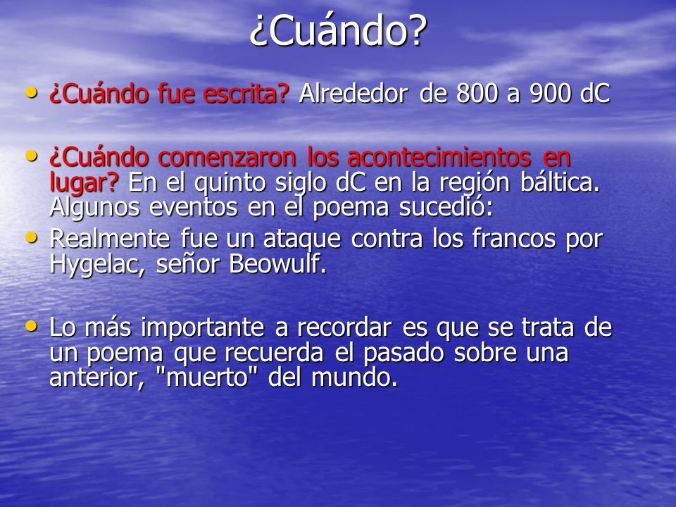 ¿Cuándo ¿Cuándo fue escrita Alrededor de 800 a 900 dC