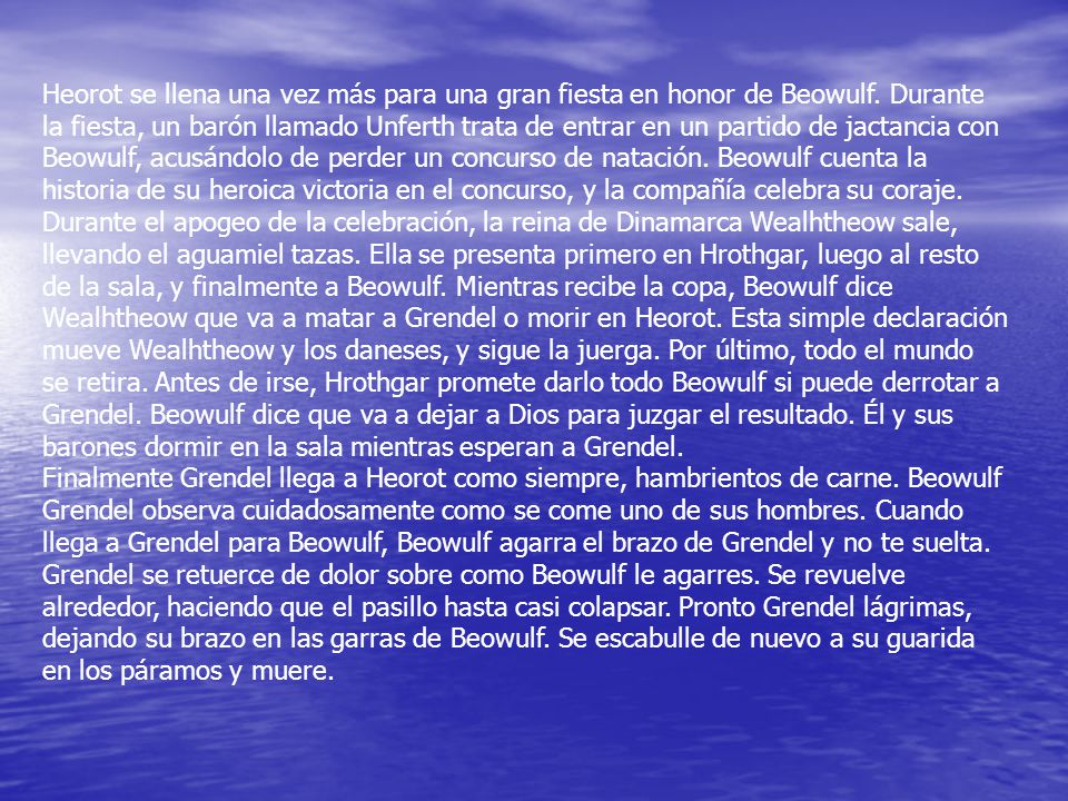 Heorot se llena una vez más para una gran fiesta en honor de Beowulf