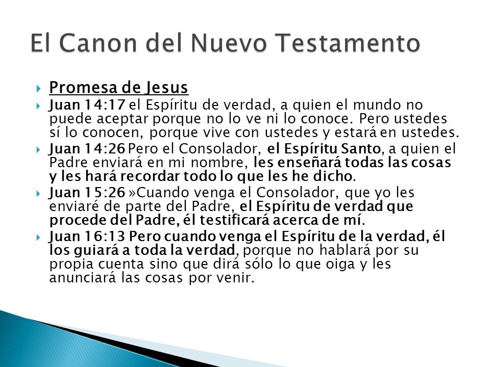 El Canon del Nuevo Testamento