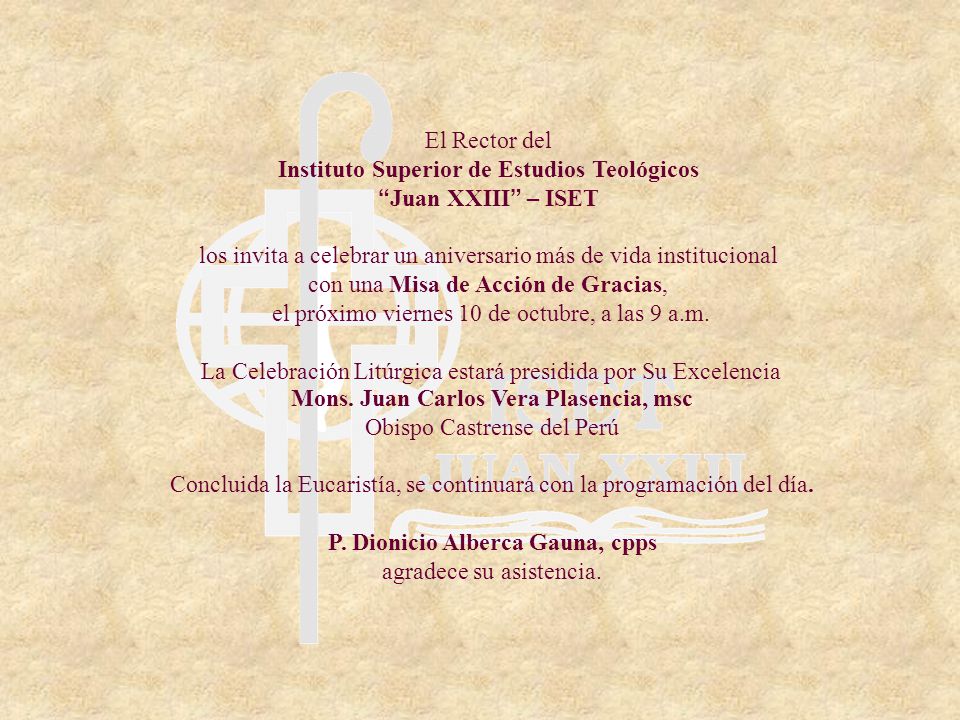 Instituto Superior de Estudios Teológicos Juan XXIII – ISET