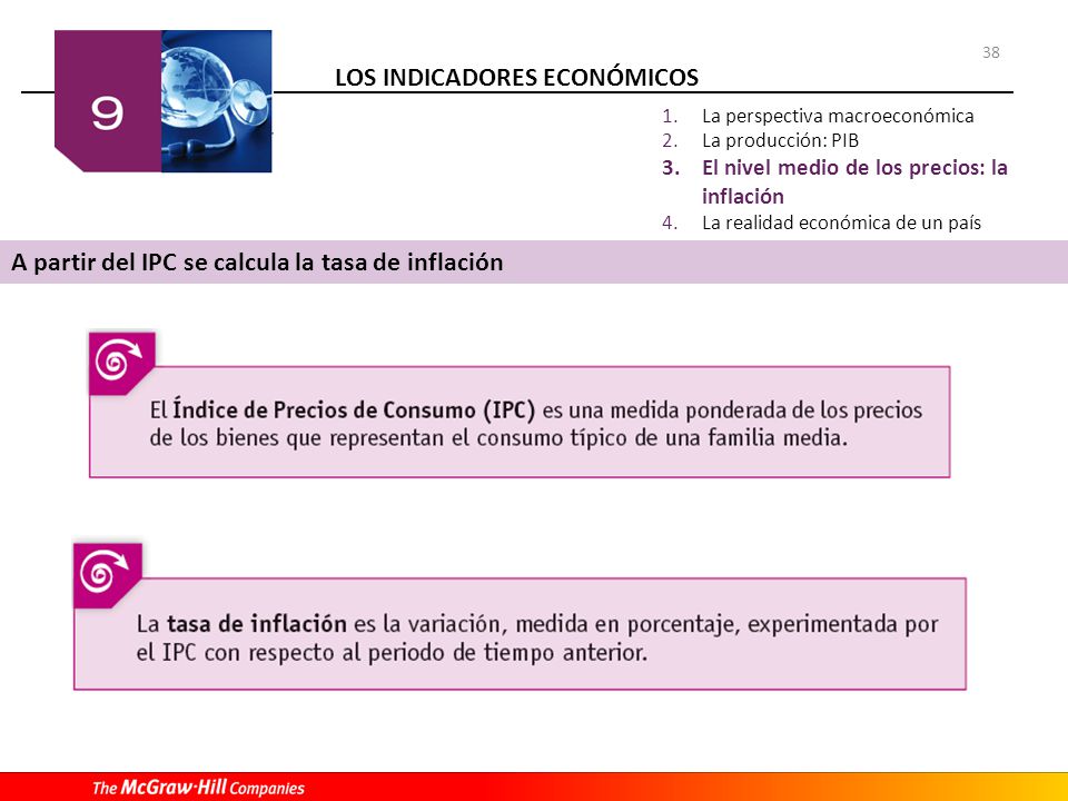 A partir del IPC se calcula la tasa de inflación