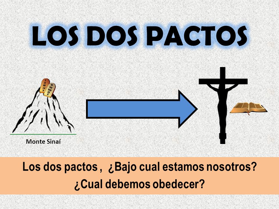 Los dos pactos , ¿Bajo cual estamos nosotros ¿Cual debemos obedecer