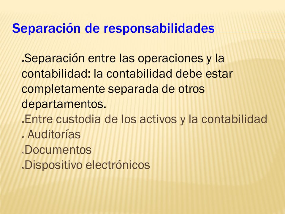 Separación de responsabilidades