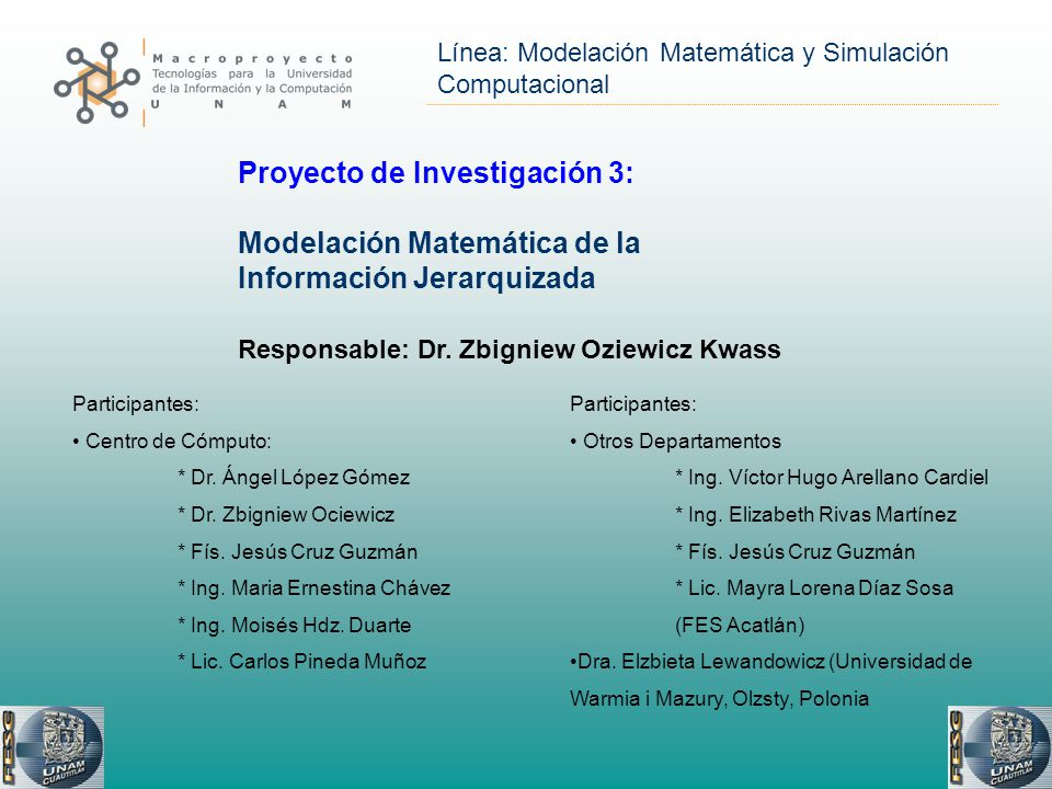 Proyecto de Investigación 3: Modelación Matemática de la Información Jerarquizada