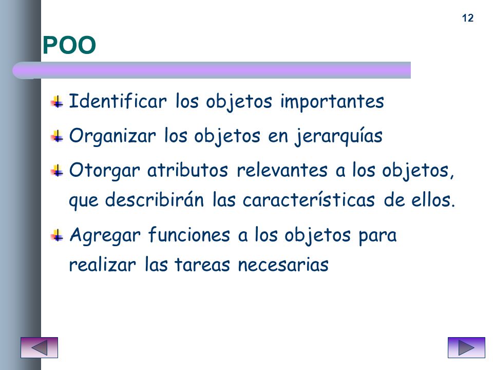 POO Identificar los objetos importantes