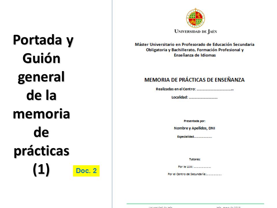 Portada y Guión general de la memoria de prácticas (1)