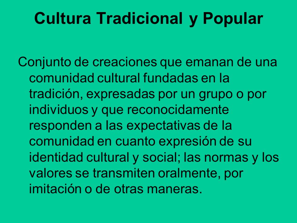 Cultura Tradicional y Popular