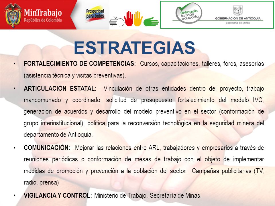 ESTRATEGIAS FORTALECIMIENTO DE COMPETENCIAS: Cursos, capacitaciones, talleres, foros, asesorías (asistencia técnica y visitas preventivas).