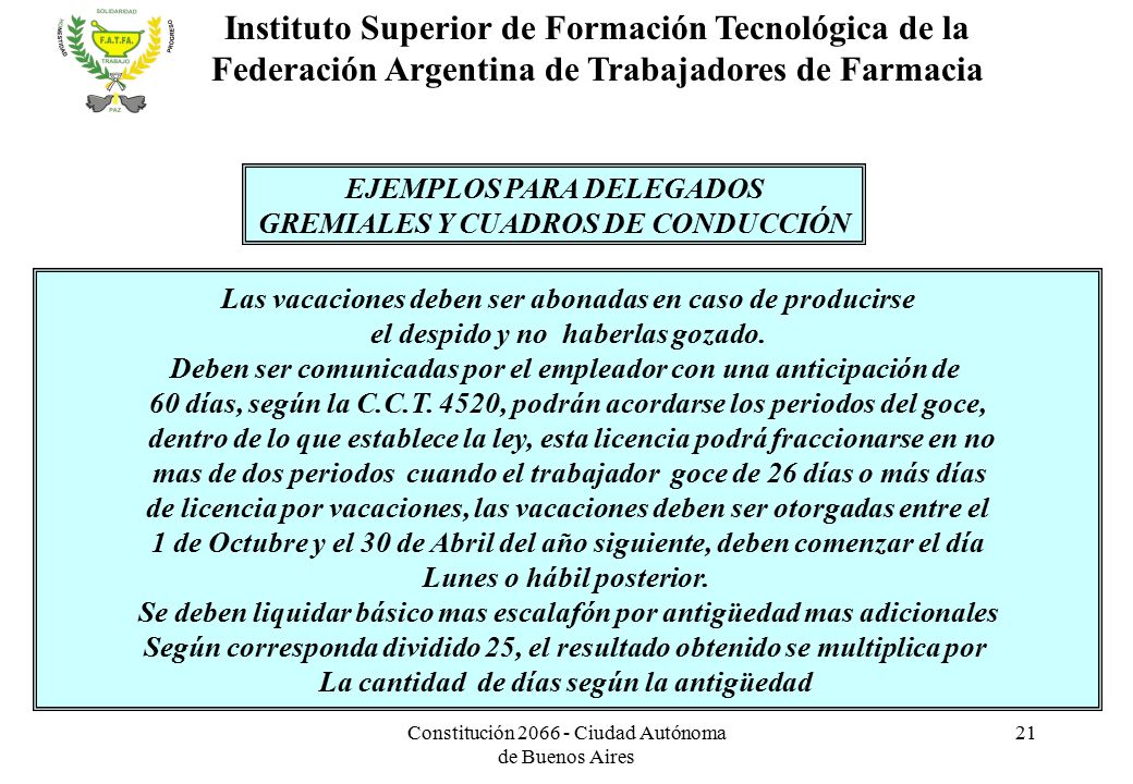 Instituto Superior de Formación Tecnológica de la Federación Argentina de Trabajadores de Farmacia