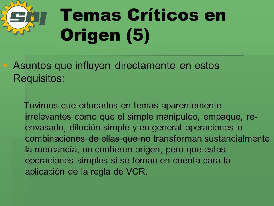 Temas Críticos en Origen (5)
