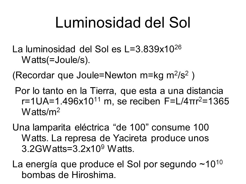 Luminosidad del Sol