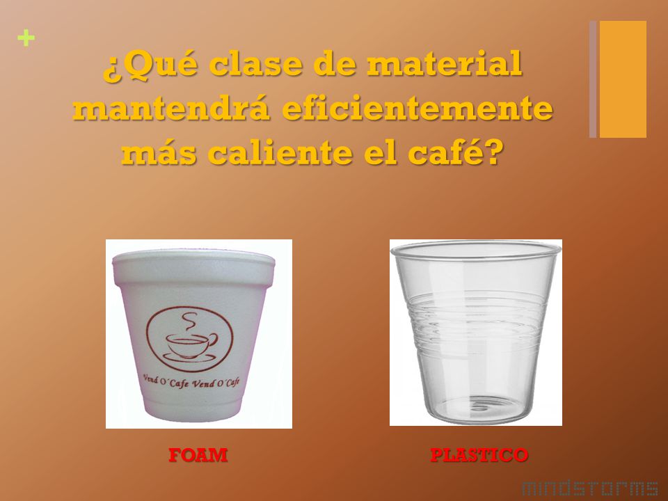 ¿Qué clase de material mantendrá eficientemente más caliente el café