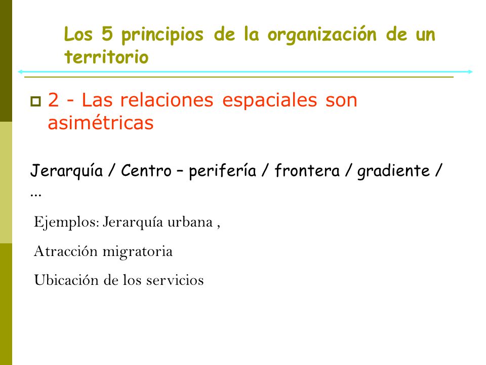 Los 5 principios de la organización de un territorio