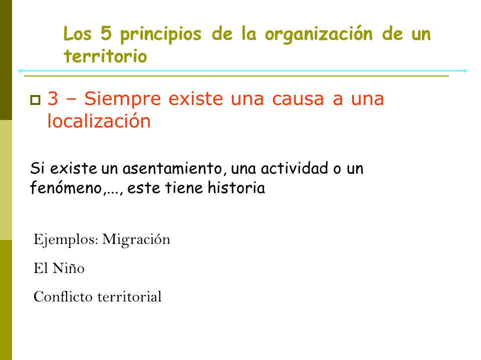 Los 5 principios de la organización de un territorio