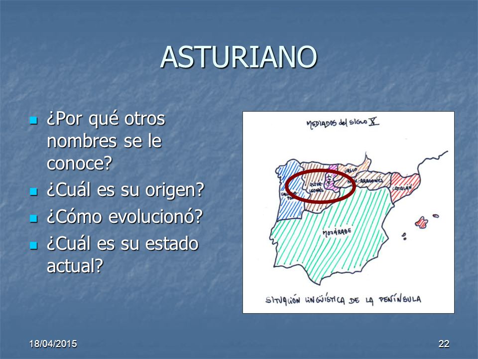 ASTURIANO ¿Por qué otros nombres se le conoce ¿Cuál es su origen