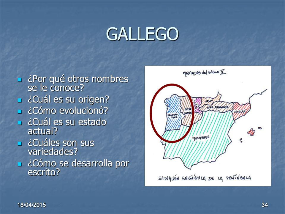 GALLEGO ¿Por qué otros nombres se le conoce ¿Cuál es su origen