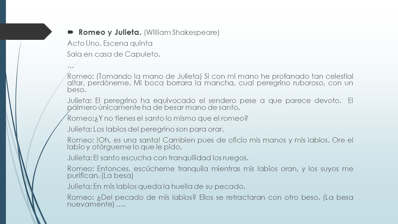 Romeo y Julieta. (William Shakespeare)