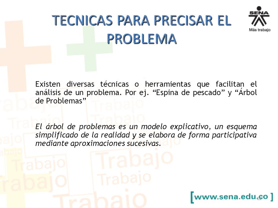 TECNICAS PARA PRECISAR EL PROBLEMA