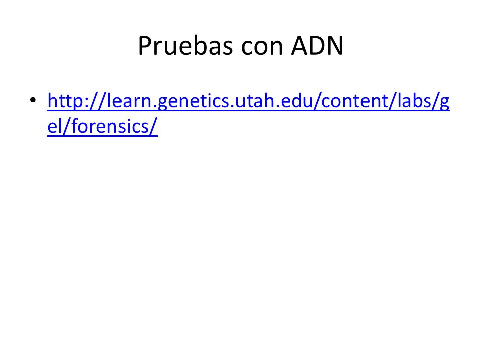 Pruebas con ADN