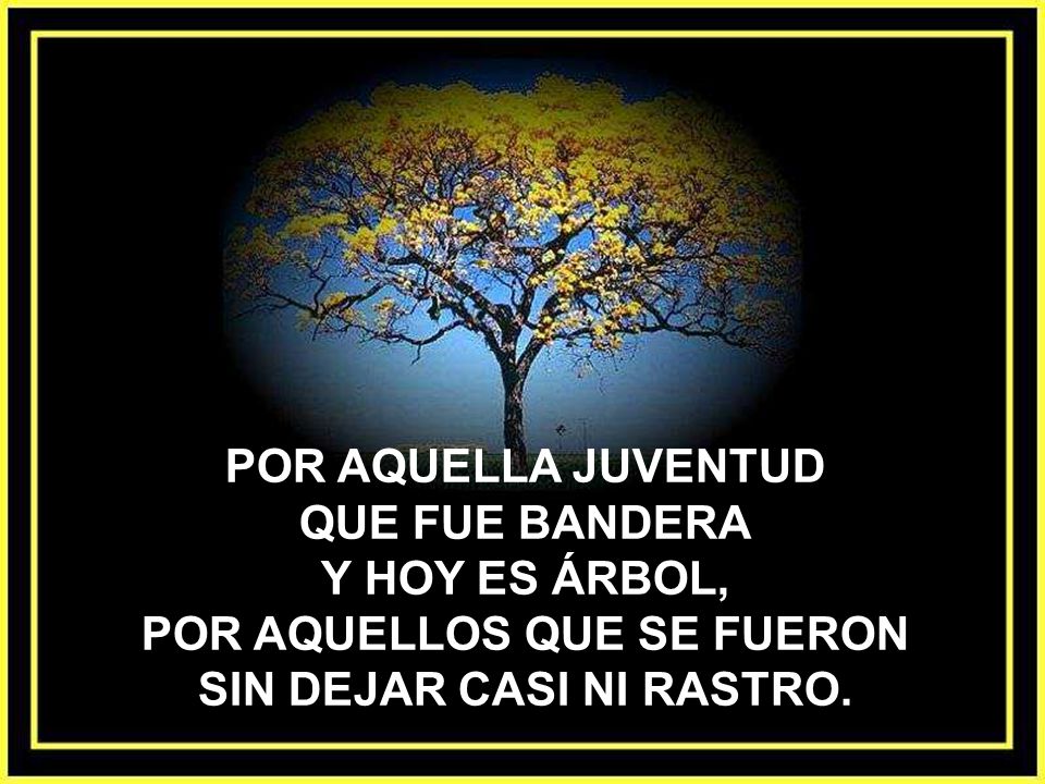 POR AQUELLOS QUE SE FUERON SIN DEJAR CASI NI RASTRO.