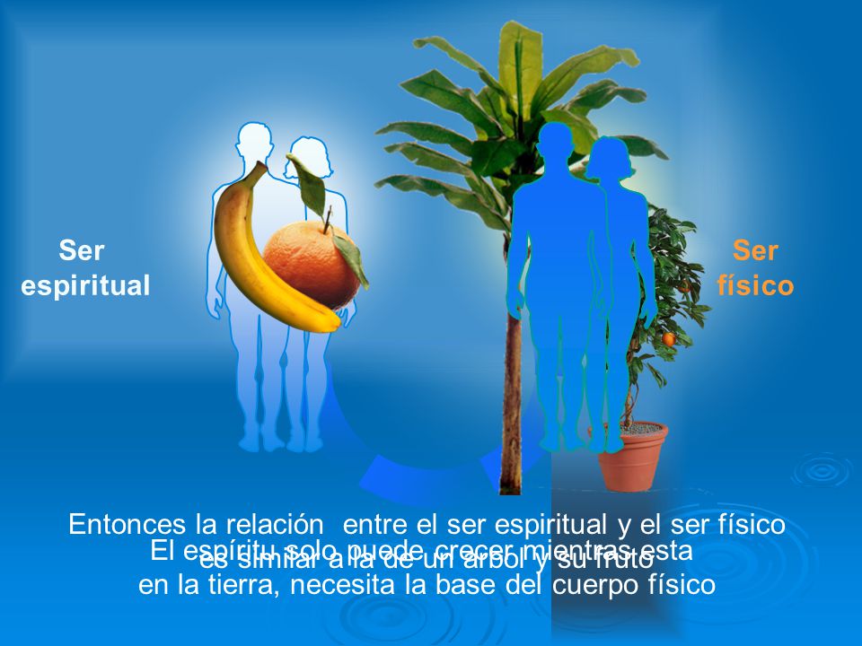 Entonces la relación entre el ser espiritual y el ser físico