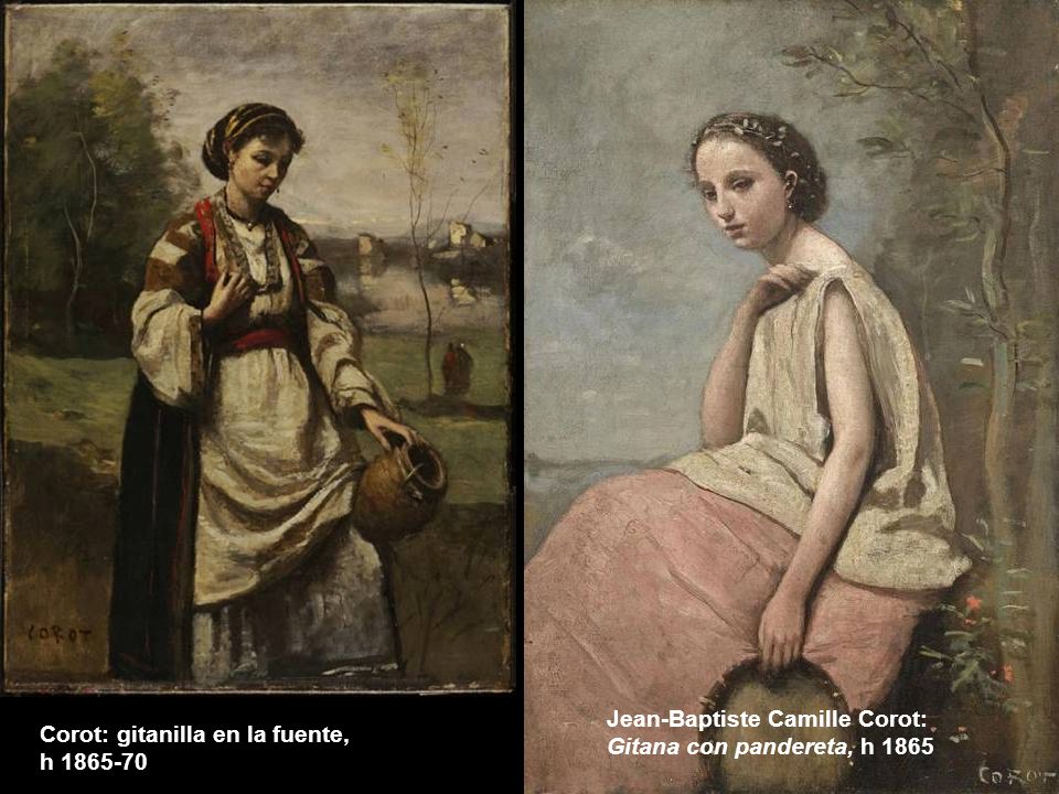 Jean-Baptiste Camille Corot: Gitana con pandereta, h 1865