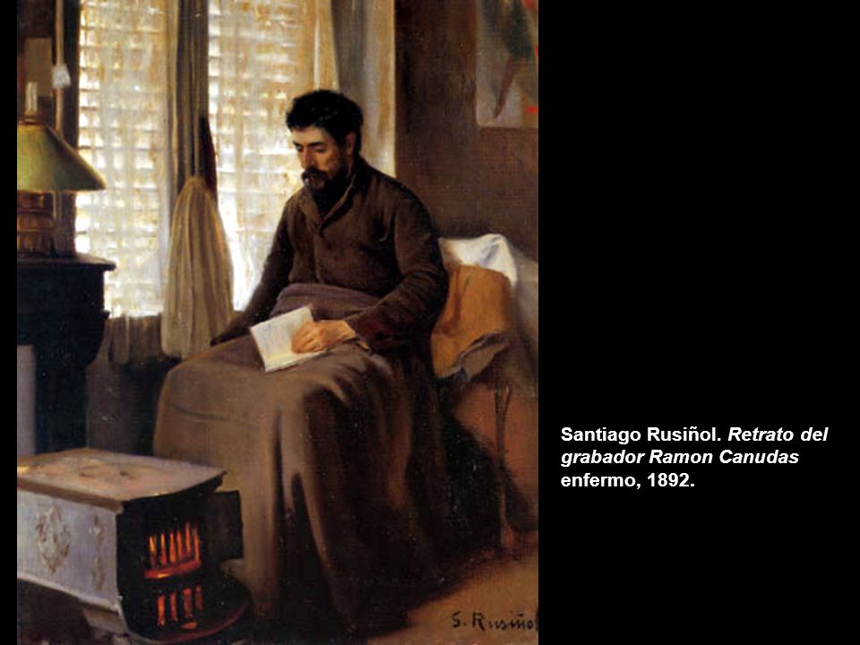 Santiago Rusiñol. Retrato del grabador Ramon Canudas enfermo, 1892.