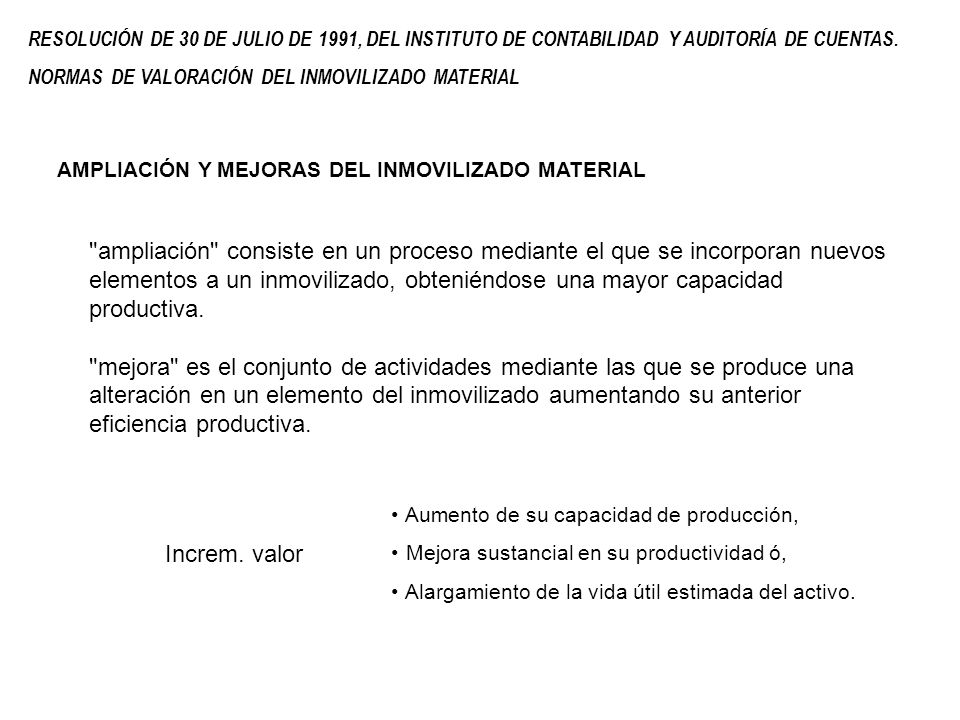 RESOLUCIÓN DE 30 DE JULIO DE 1991, DEL INSTITUTO DE CONTABILIDAD Y AUDITORÍA DE CUENTAS.