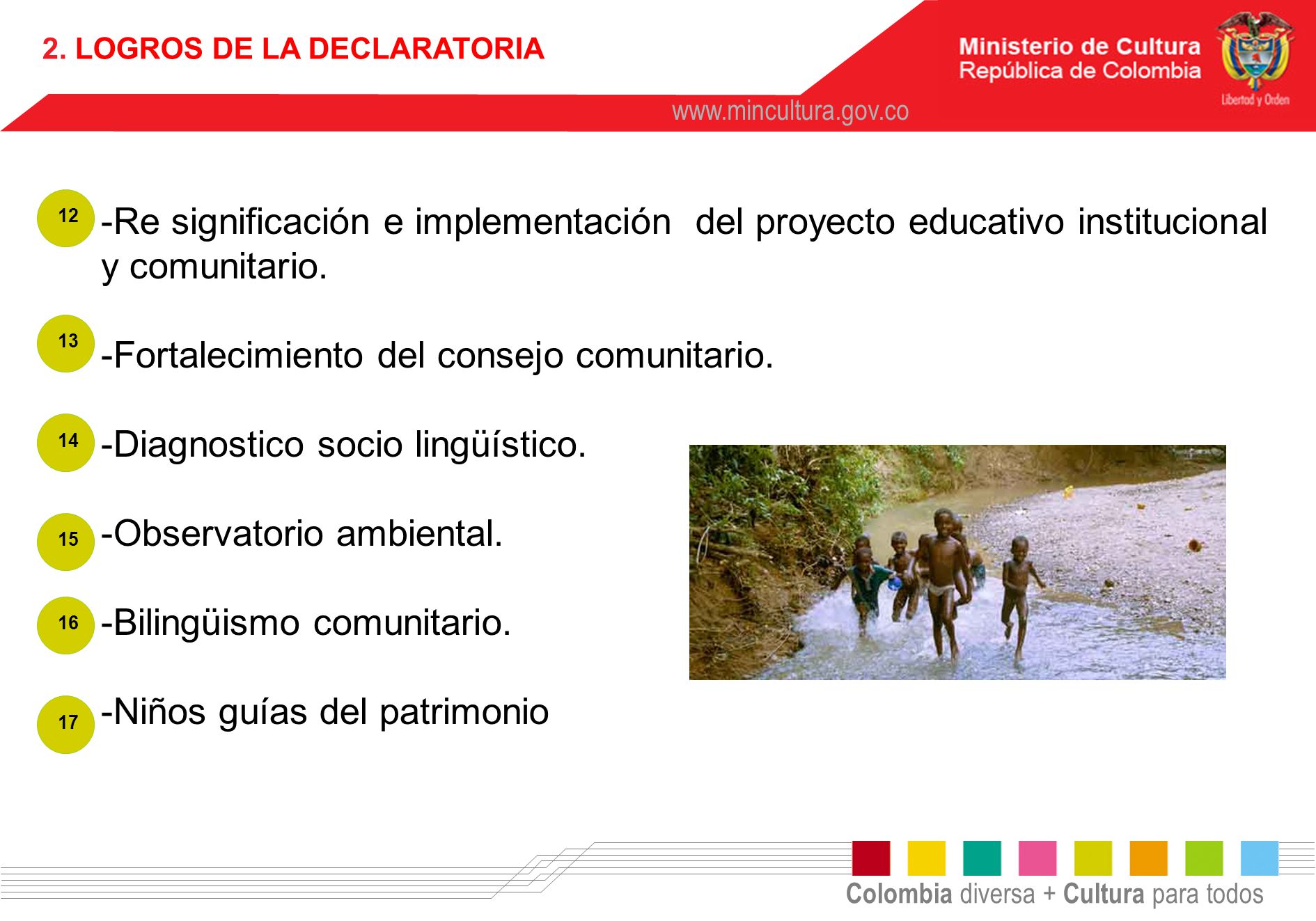 -Fortalecimiento del consejo comunitario.
