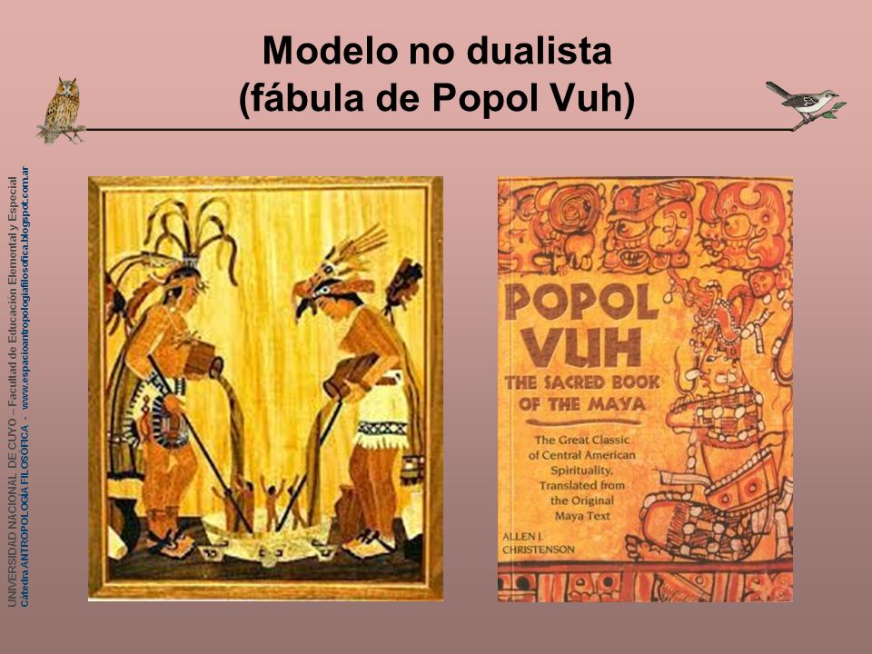 Modelo no dualista (fábula de Popol Vuh)