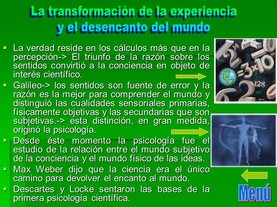 La transformación de la experiencia y el desencanto del mundo
