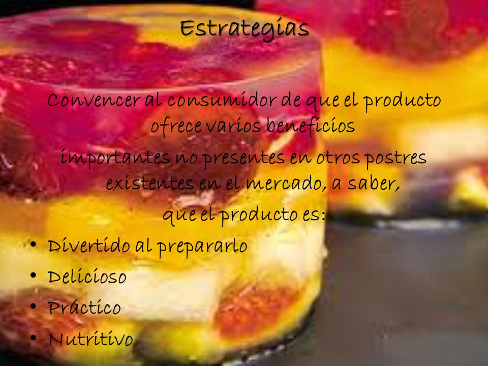 Convencer al consumidor de que el producto ofrece varios beneficios