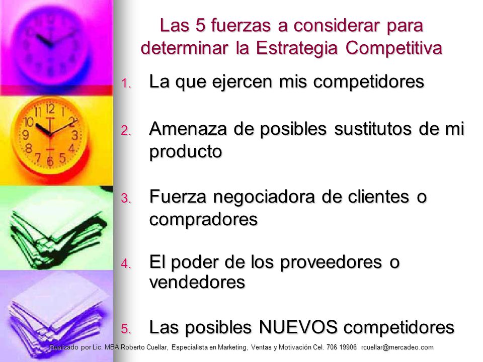Las 5 fuerzas a considerar para determinar la Estrategia Competitiva