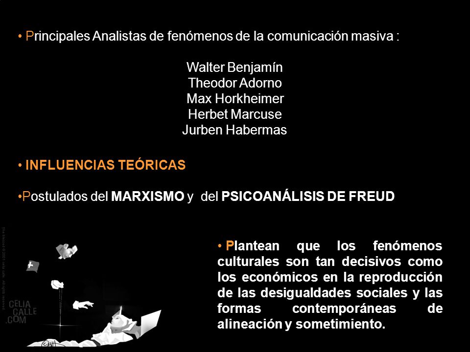 Principales Analistas de fenómenos de la comunicación masiva :