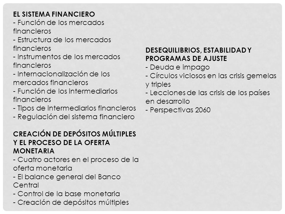 EL SISTEMA FINANCIERO - Función de los mercados financieros. - Estructura de los mercados financieros.