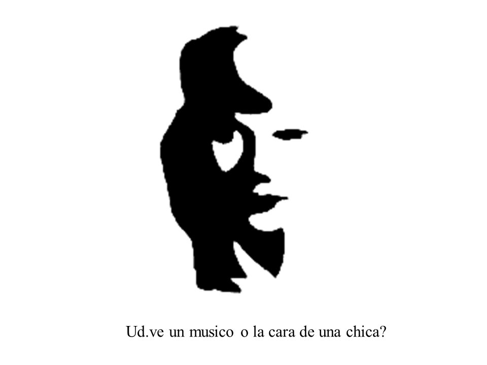 Ud.ve un musico o la cara de una chica