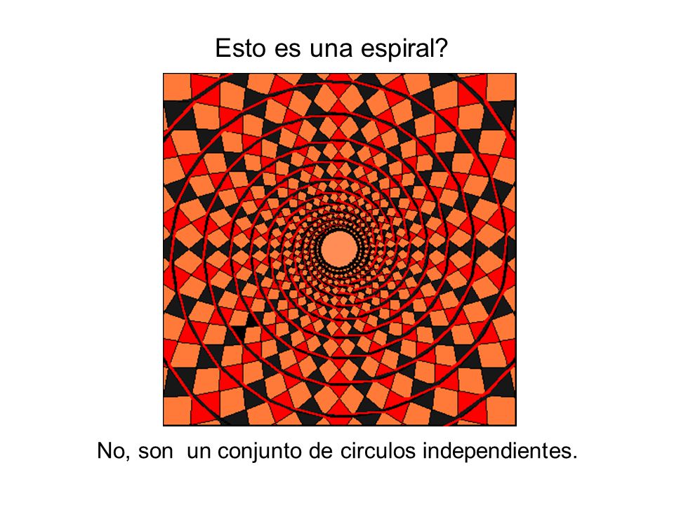 Esto es una espiral No, son un conjunto de circulos independientes.