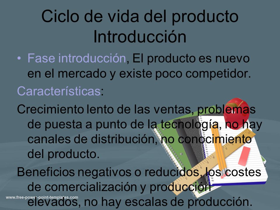 Ciclo de vida del producto Introducción