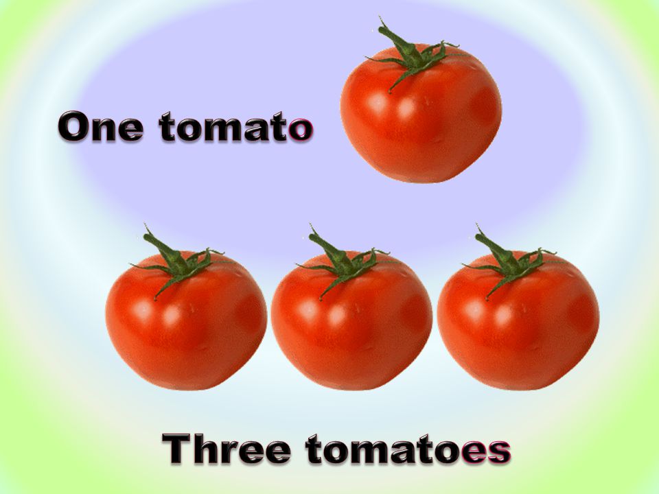 One tomato Three tomatoes