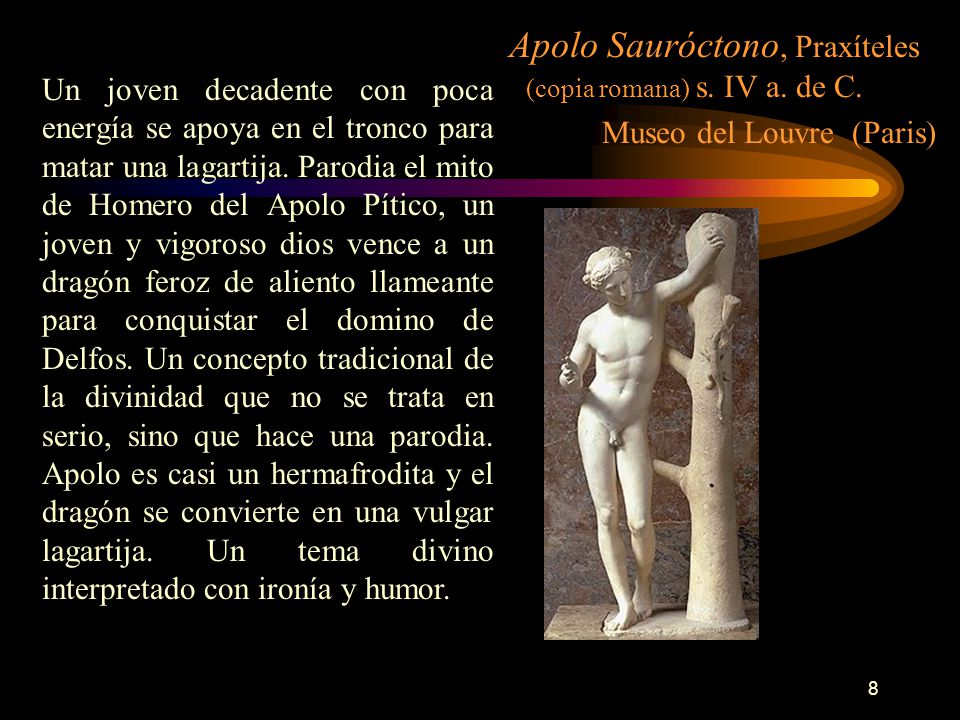 Apolo Sauróctono, Praxíteles (copia romana) s. IV a. de C.
