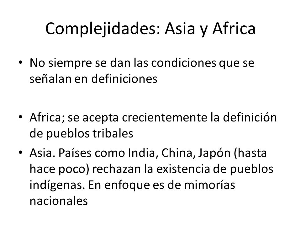 Complejidades: Asia y Africa