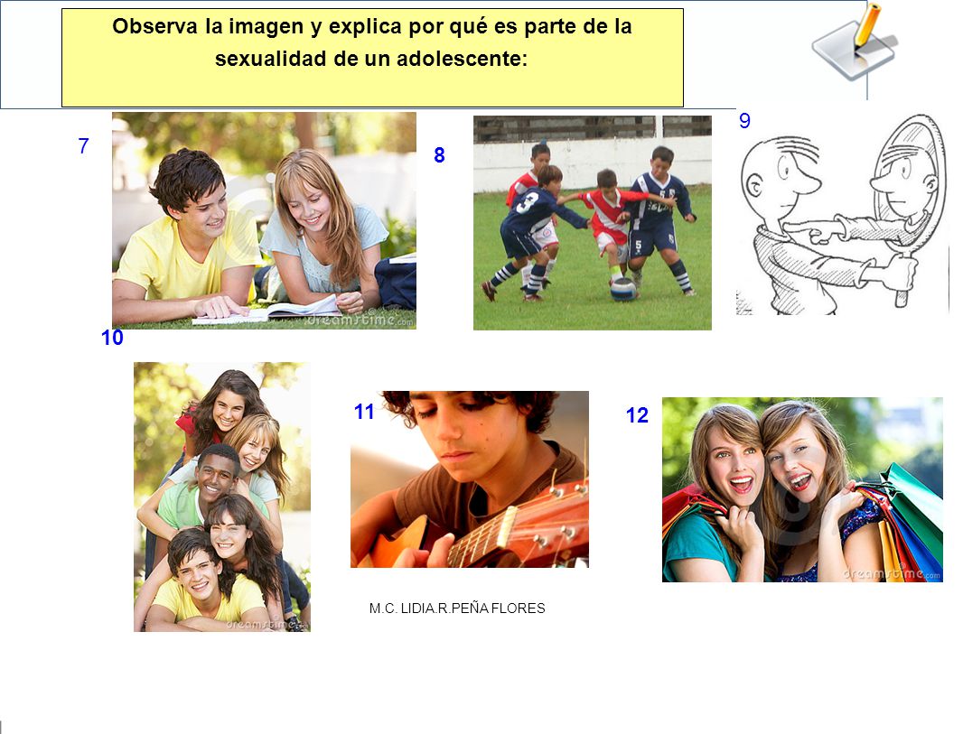 Observa la imagen y explica por qué es parte de la sexualidad de un adolescente: