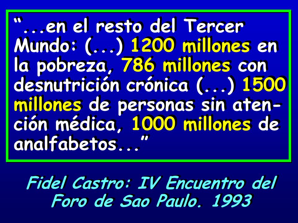 Fidel Castro: IV Encuentro del Foro de Sao Paulo. 1993
