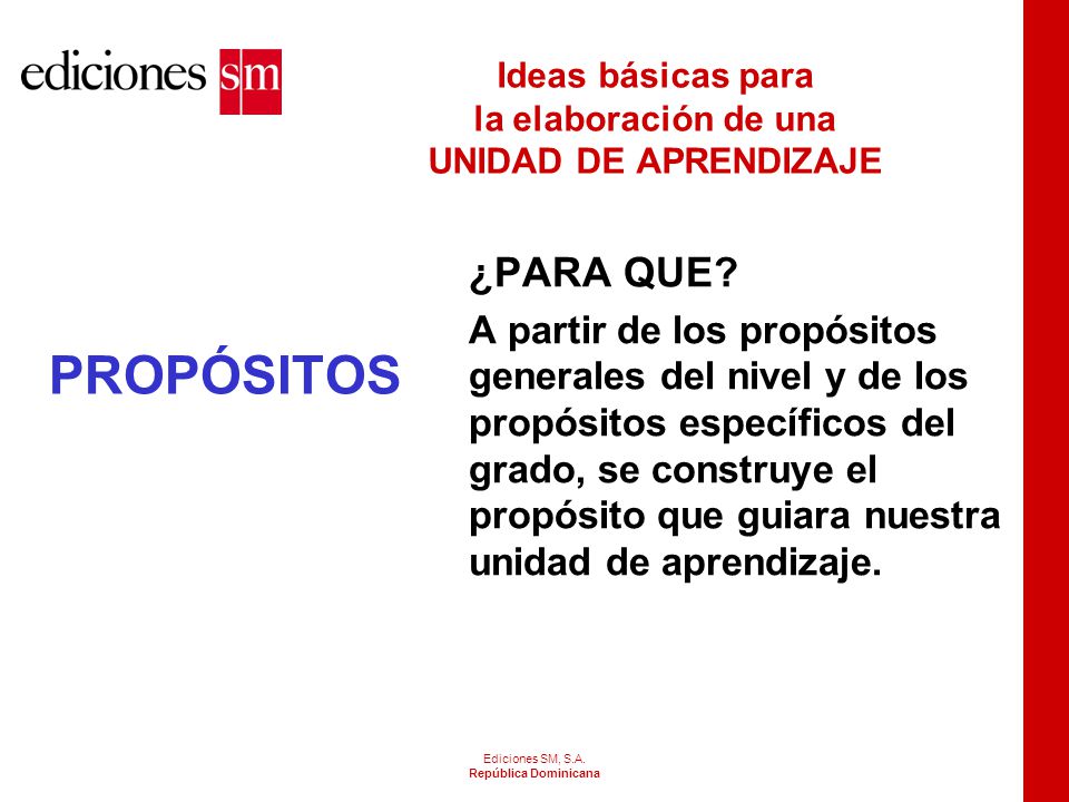 Ideas básicas para la elaboración de una UNIDAD DE APRENDIZAJE
