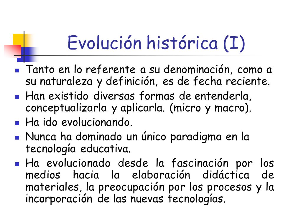 Evolución histórica (I)