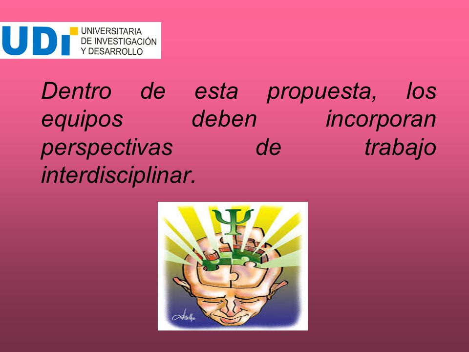 Dentro de esta propuesta, los equipos deben incorporan perspectivas de trabajo interdisciplinar.