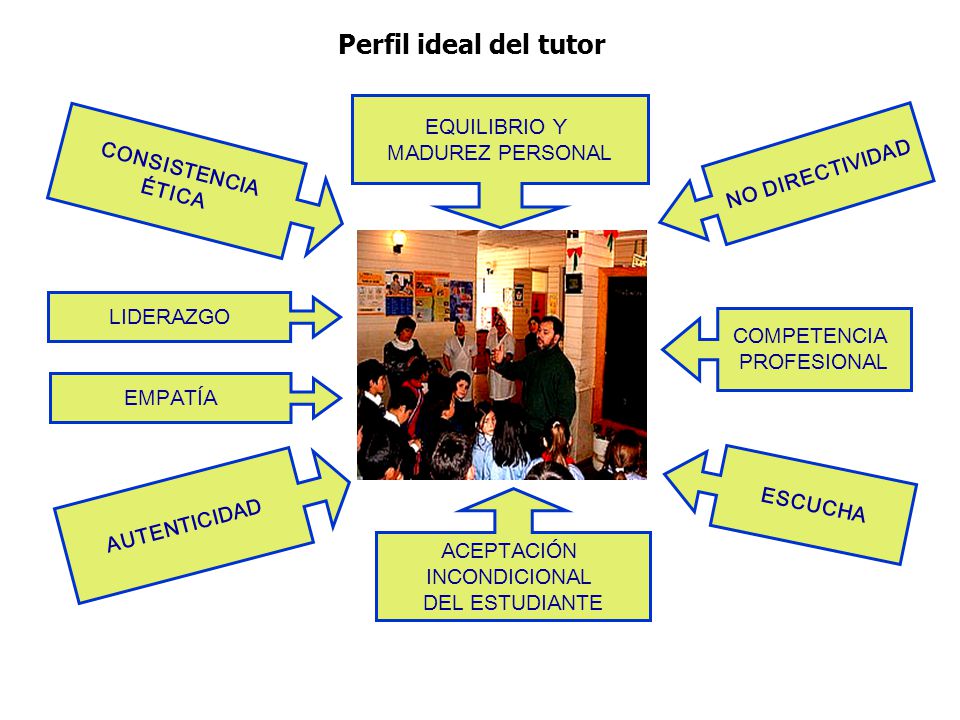 Perfil ideal del tutor EQUILIBRIO Y MADUREZ PERSONAL CONSISTENCIA